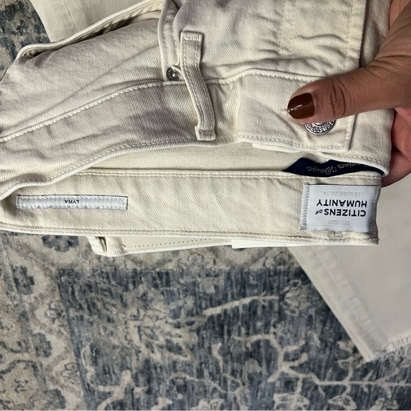 Citizens of Humanity Lyra High Rise Crop Wide Leg Jeans in Almondette NWT Sz 32 - Picture 5 of 13